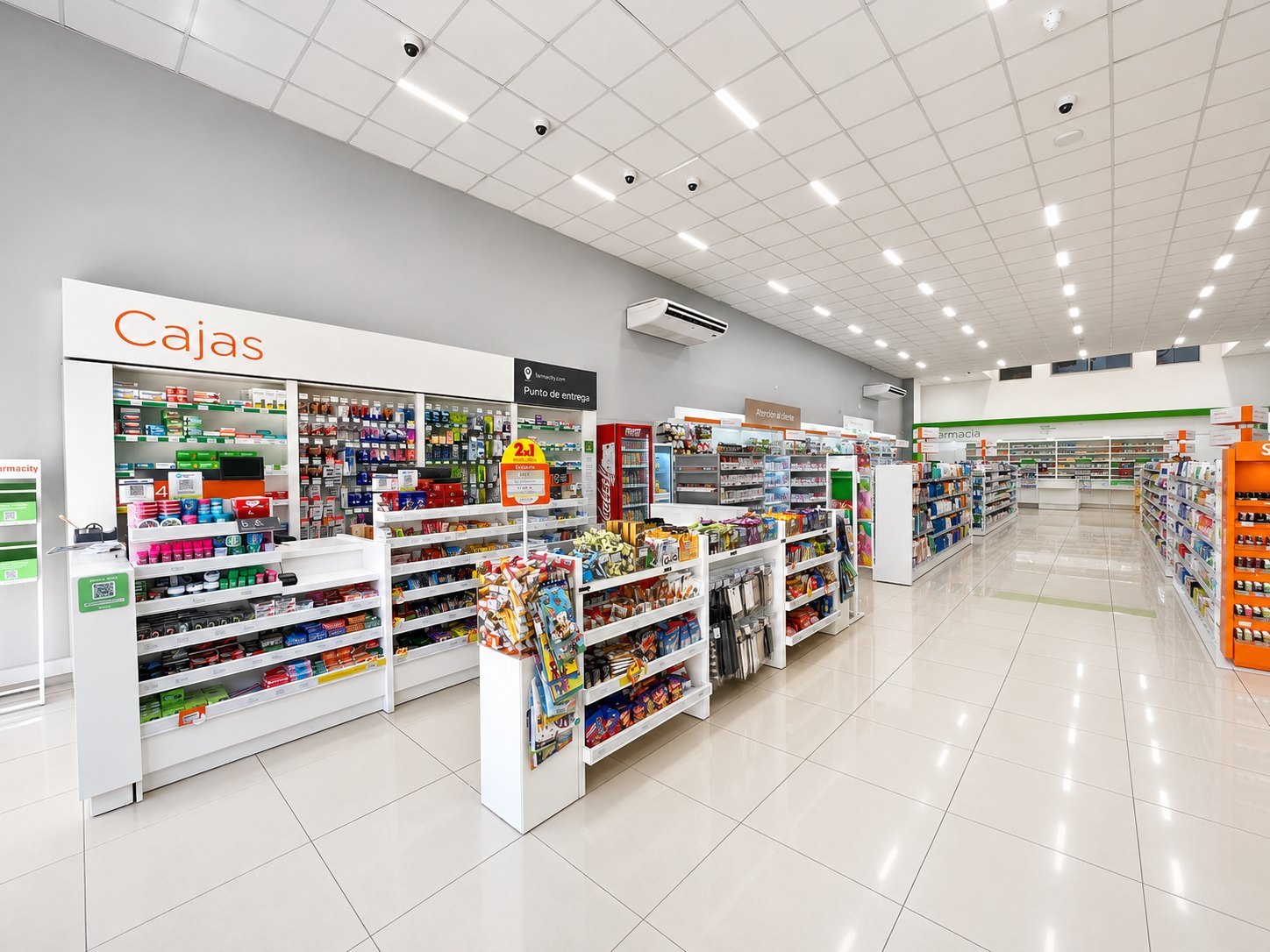Interior general del salón de ventas