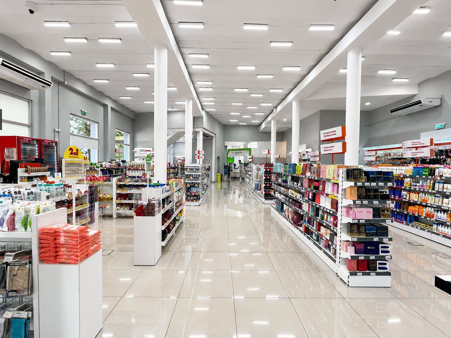 Interior general del salón de ventas